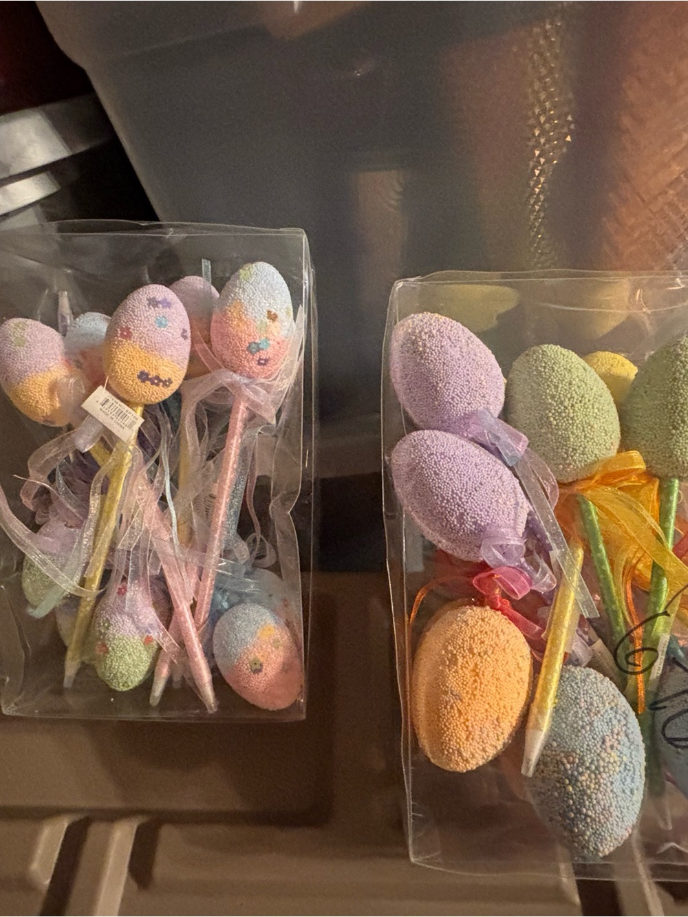 Pastel Easter Egg Picks - Assorted Pink, Purple, Yellow, Blue, Green